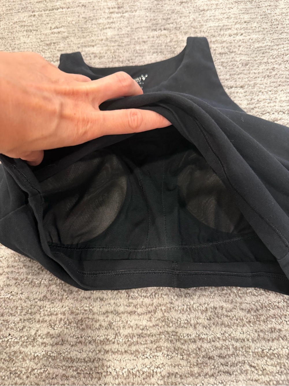 Old Navy Active PowerChill High Neck Longline Sports Bra Crop Top Black M - Picture 3 of 6